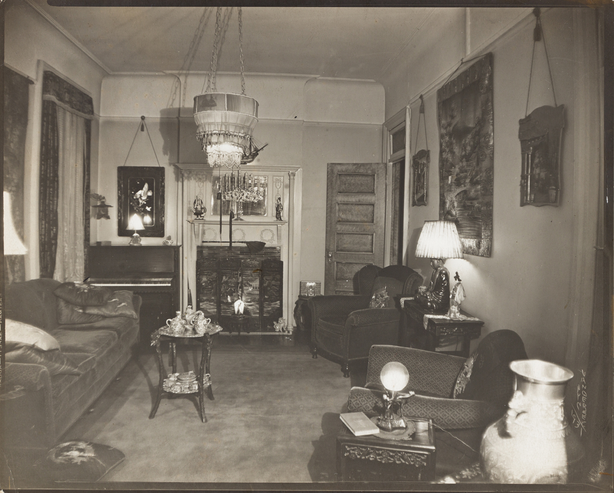 JAMES VANDERZEE (1886 - 1983) Untitled (Interior of a Harlem Brownstone).